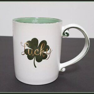 NEW Sprectrum Design Lucky Four Leaf Clover Mug 16 Oz Ceramic RARE
